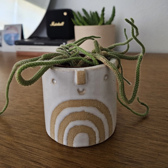 Small Tripod Planter Pot in White / Rainbow by Atelier Stella